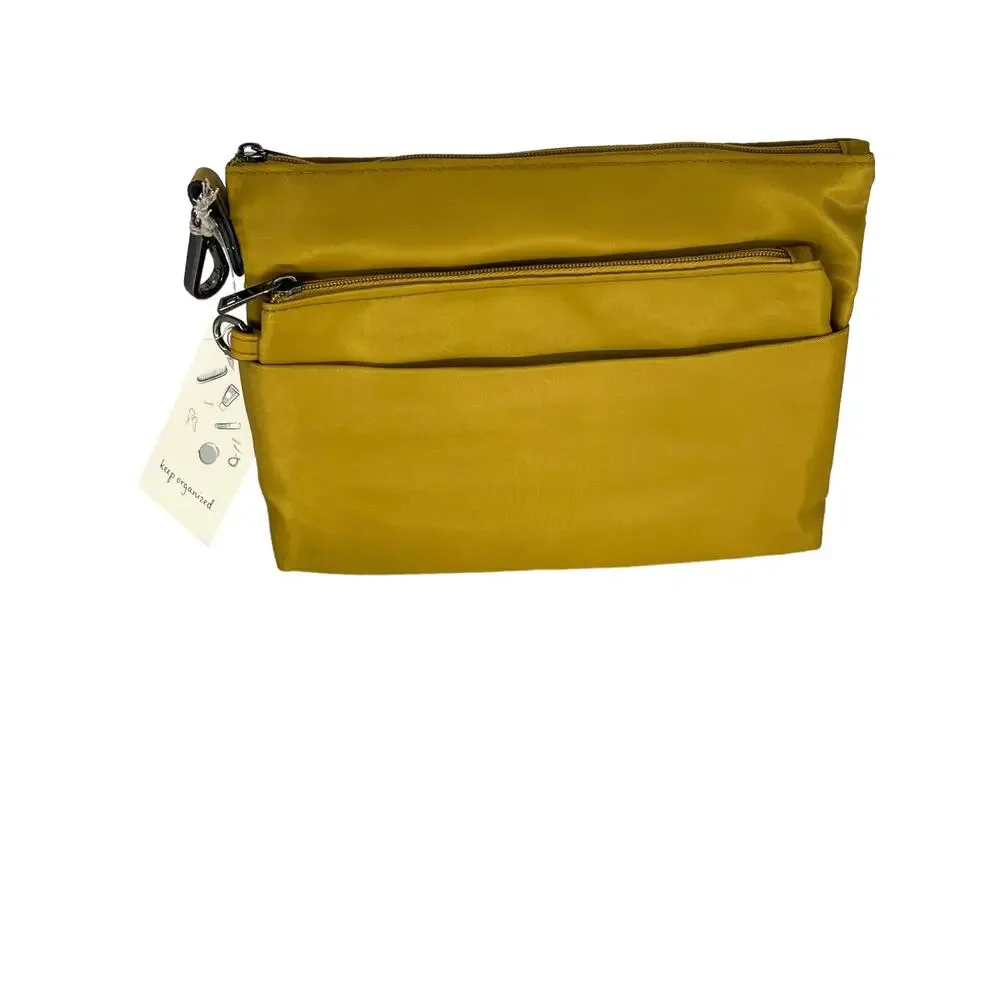 NWT A New Day Yellowish-Green Make-Up Organizer Pouch Bag Women's